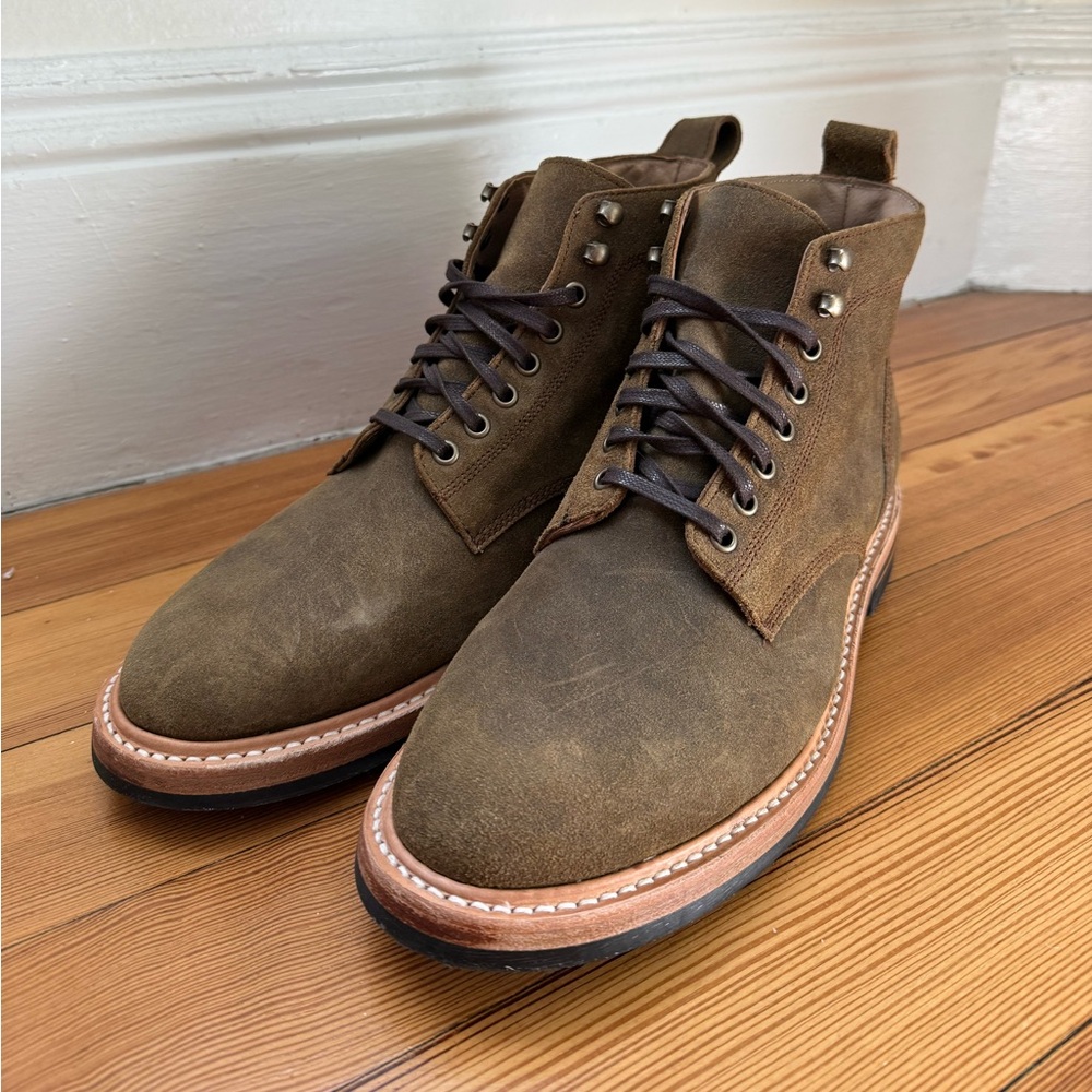 Taylor Stitch Trench Boot - Olive Green / Brown - Men’s size 10